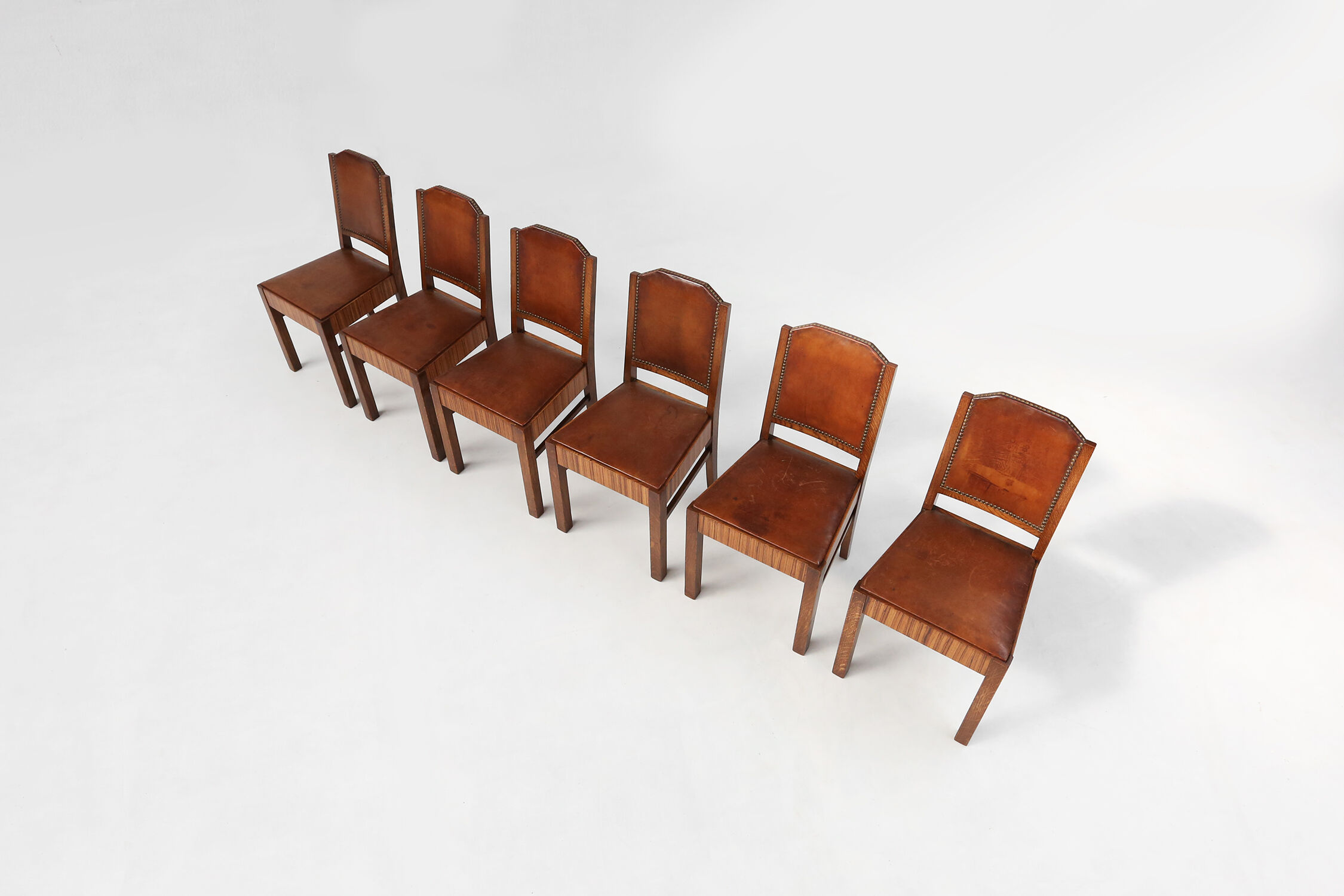 Six Art Deco dining chairs by De Coene Ca.1930
