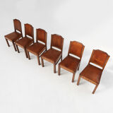 Six Art Deco dining chairs by De Coene Ca.1930