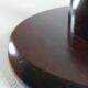 Vintage table in postmodern Art Deco revival with pleated lampshade.