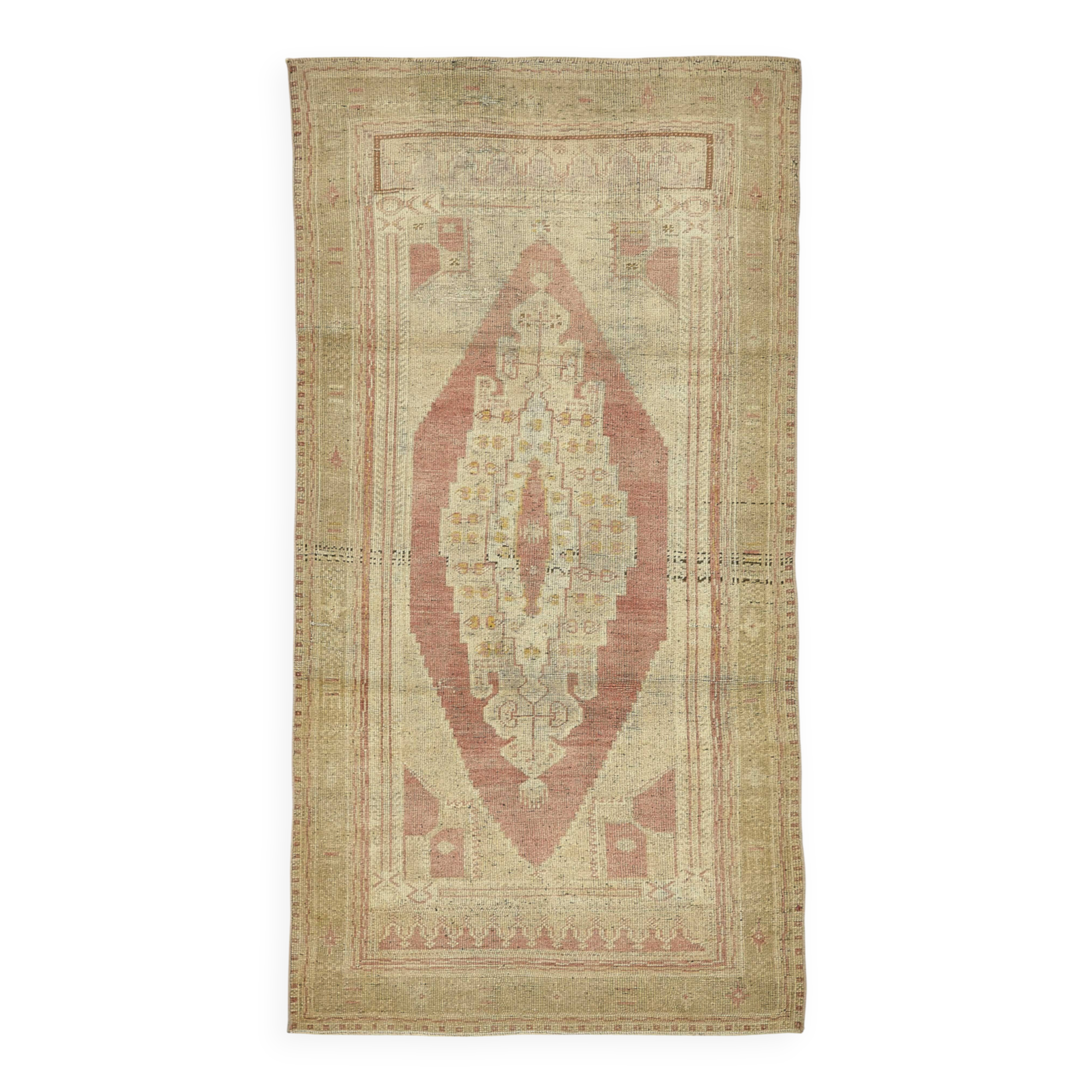 Turkish Vintage Anatolian Rug 110 cm x 205 cm