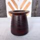 Solid wenge wood cylinder candle holder