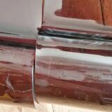 Pair of 70s design smoked plexiglass bedside tables