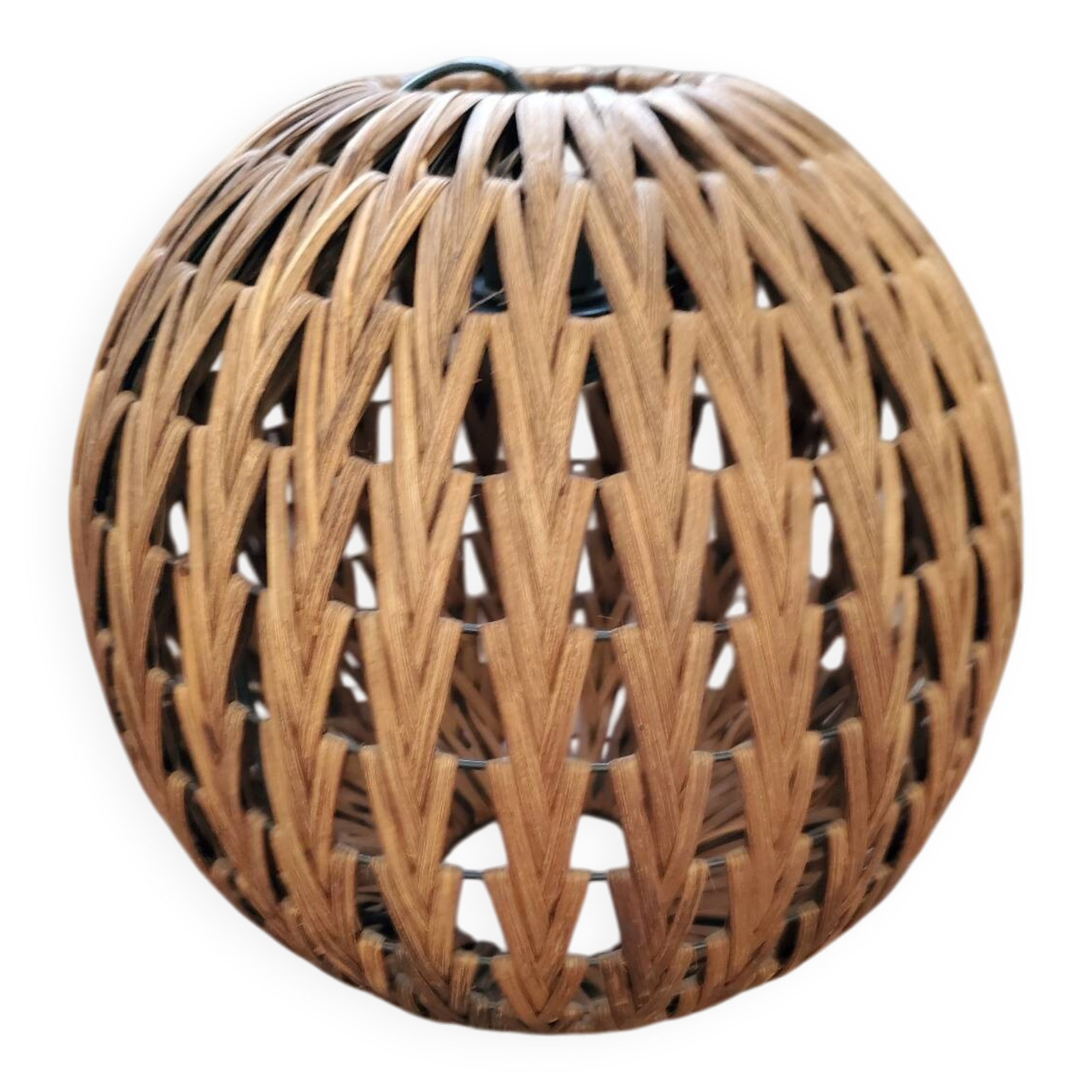Vintage wicker pendant light