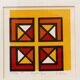 Set of two abstract screen prints, signed L Cohe.