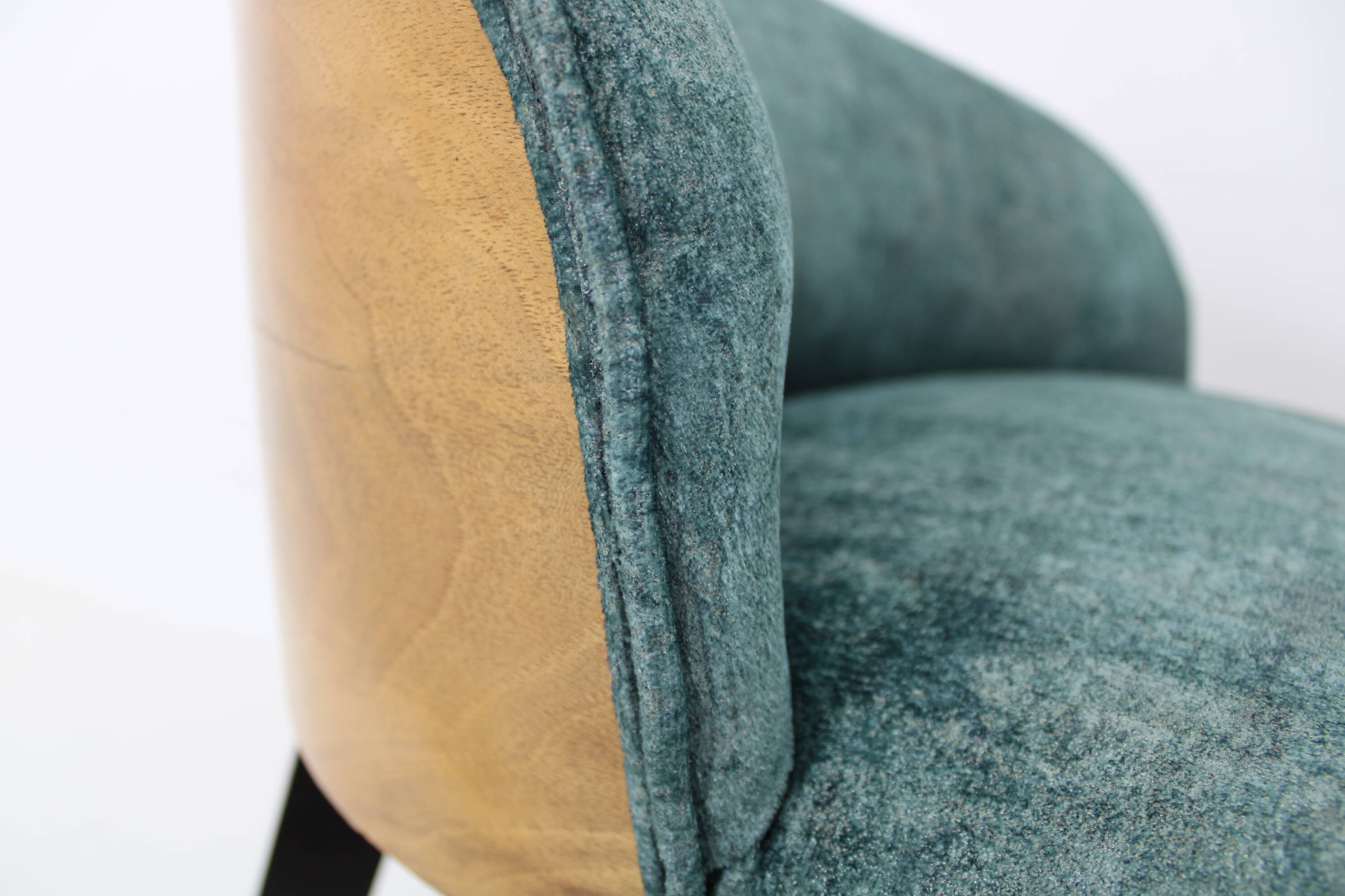 1940s Pair of Chairs with Stool, Italy