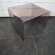 Smoked plexiglass side table from the 70s