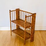 Folding speckled bamboo shelf