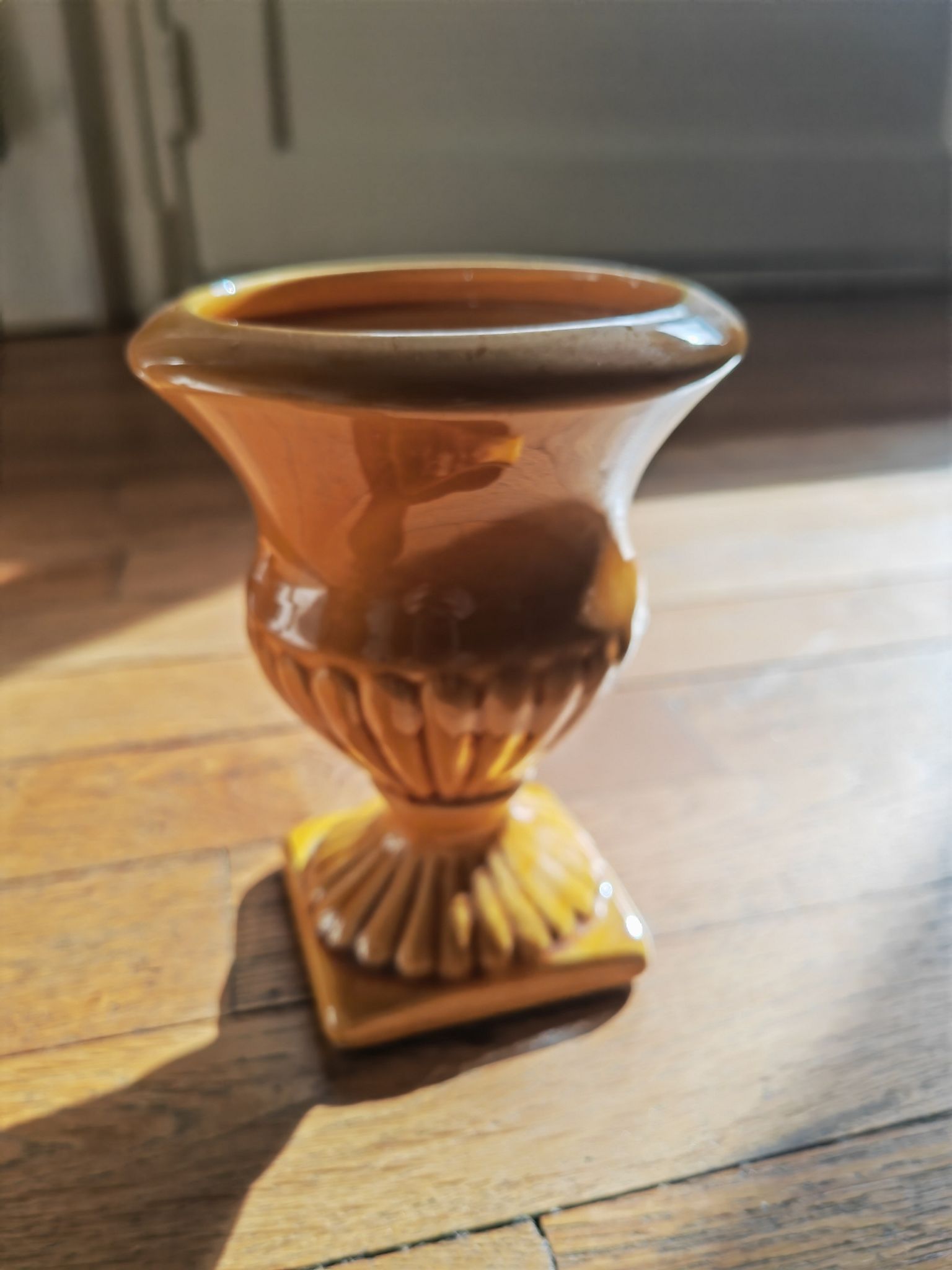 Vase medicis jaune moutarde