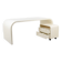 Desk and its cardboard box in white lacquered plywood. 1970s.