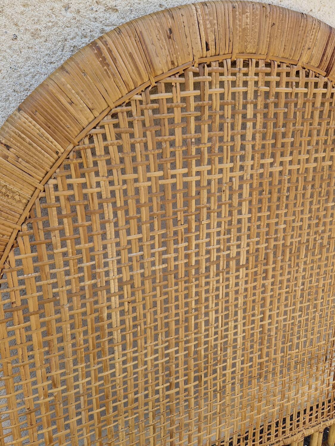 Rattan wicker headboard