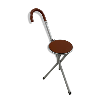 Chaise pliante canne vintage
