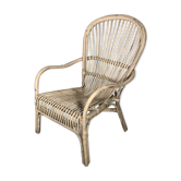 Vintage rattan armchair