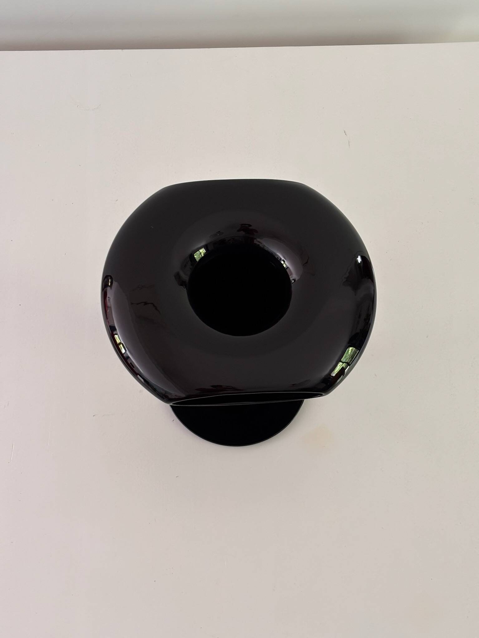 Sci-Fi Vase by Marc Newson for Cor Unum 1993 Glazed Black Ceramic Signed Ra