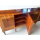 Satin wood sideboard, brass fittings — Mid-Century