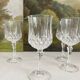 4 white wine stemmed glasses in Arques crystal, Longchamp vintage model