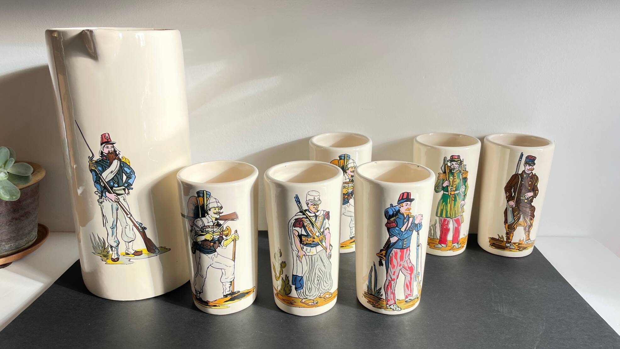 Vintage ceramic orangeade set