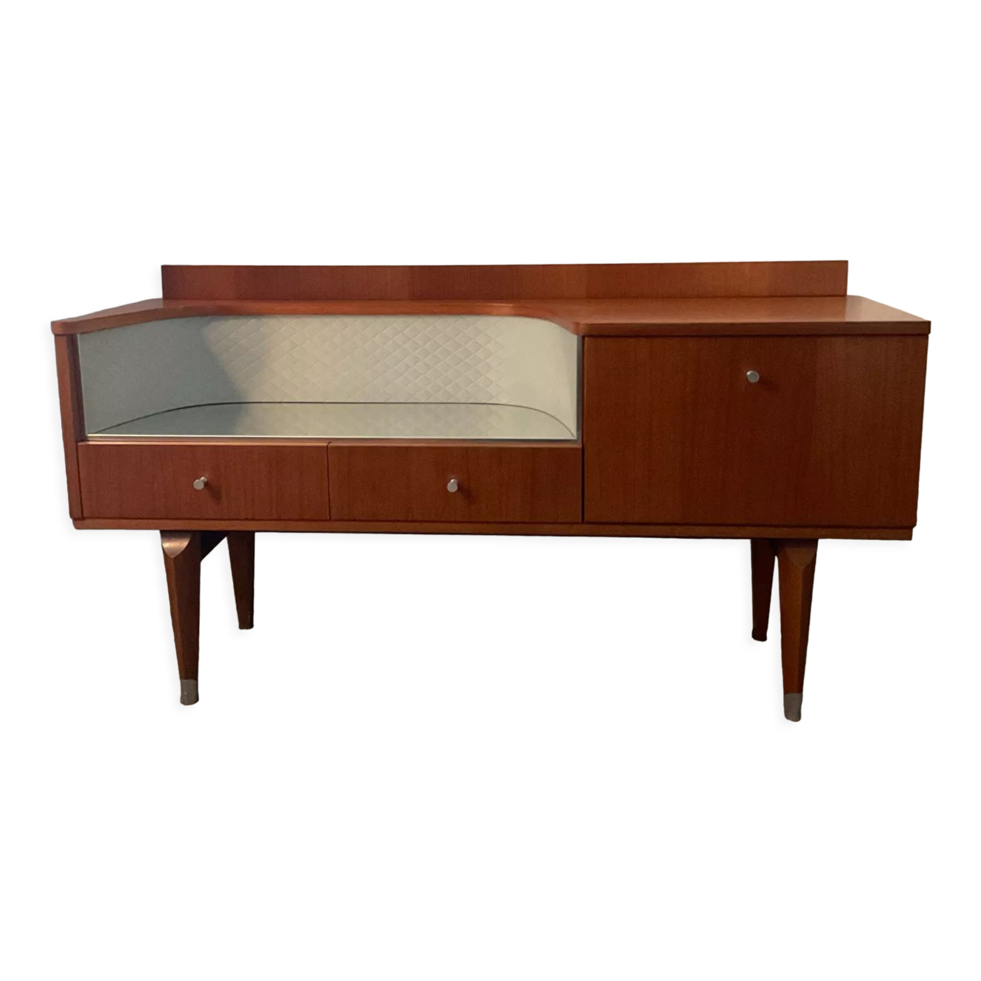 Enfilade Scandinavian tv cabinet of the 60s in teak