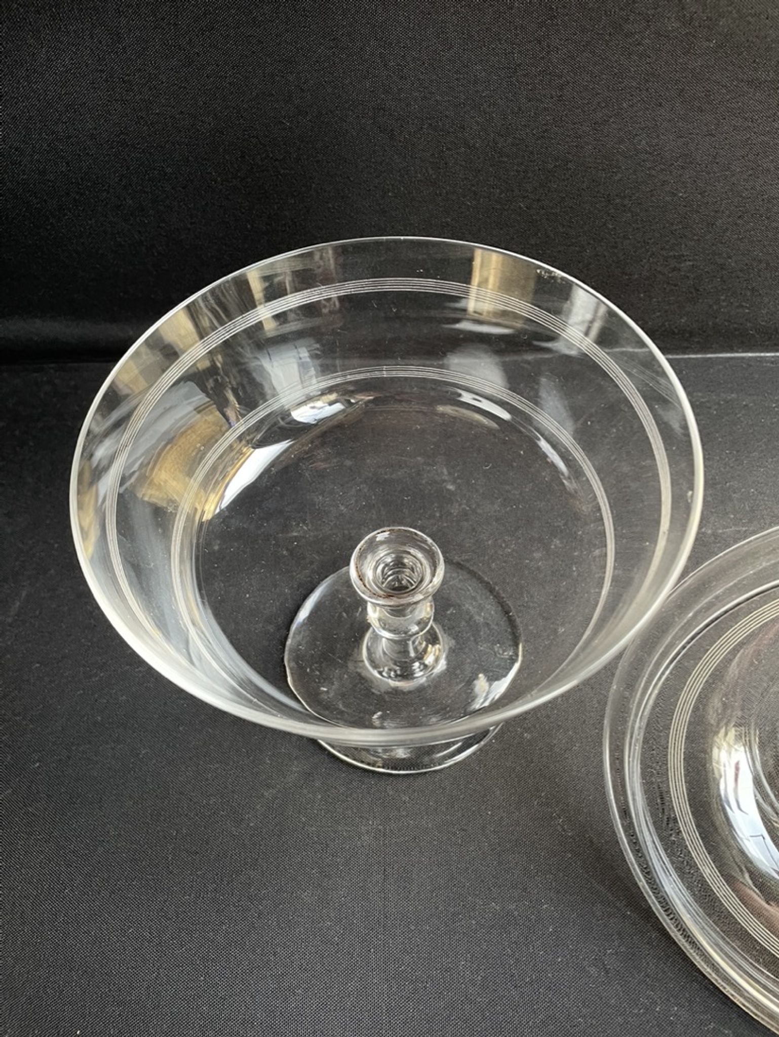 Compotier baccarat engraving nets