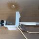 Lampe eye ball agrafée sur un flexible chromé années 70