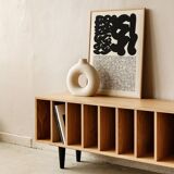 Vinyl Record Storage Cabinet Oak "Silene"