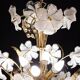 Charming Murano Candlestick White Flowers, 1970