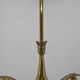 Art nouveau brass and glass chandelier