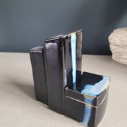 Vintage ceramic salt pepper mustard set