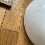 Wall-mounted ceiling light half-spherical 25 cm white opal glass