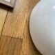 Wall-mounted ceiling light half-spherical 25 cm white opal glass