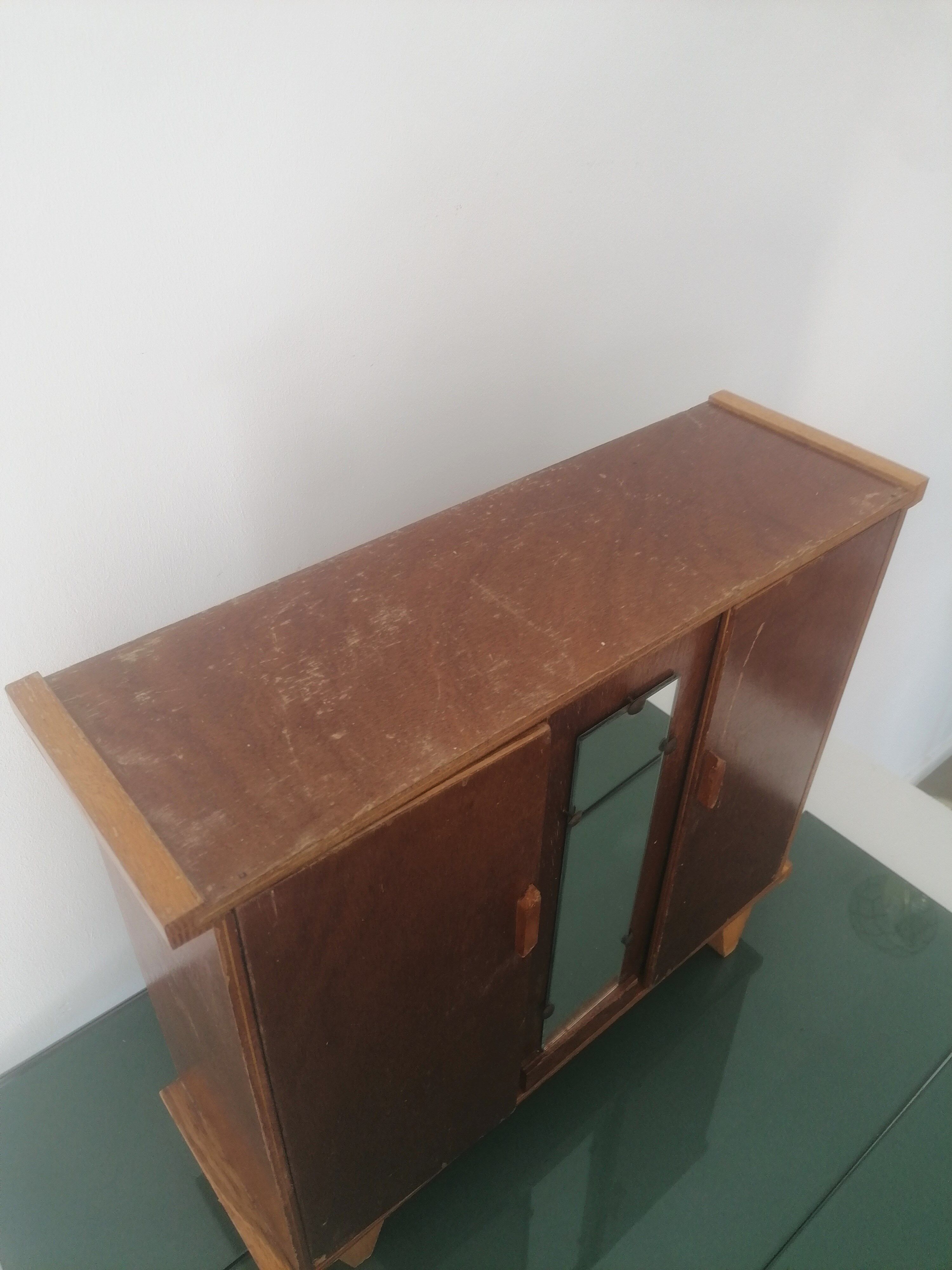 Old wooden doll cabinet 50/60s