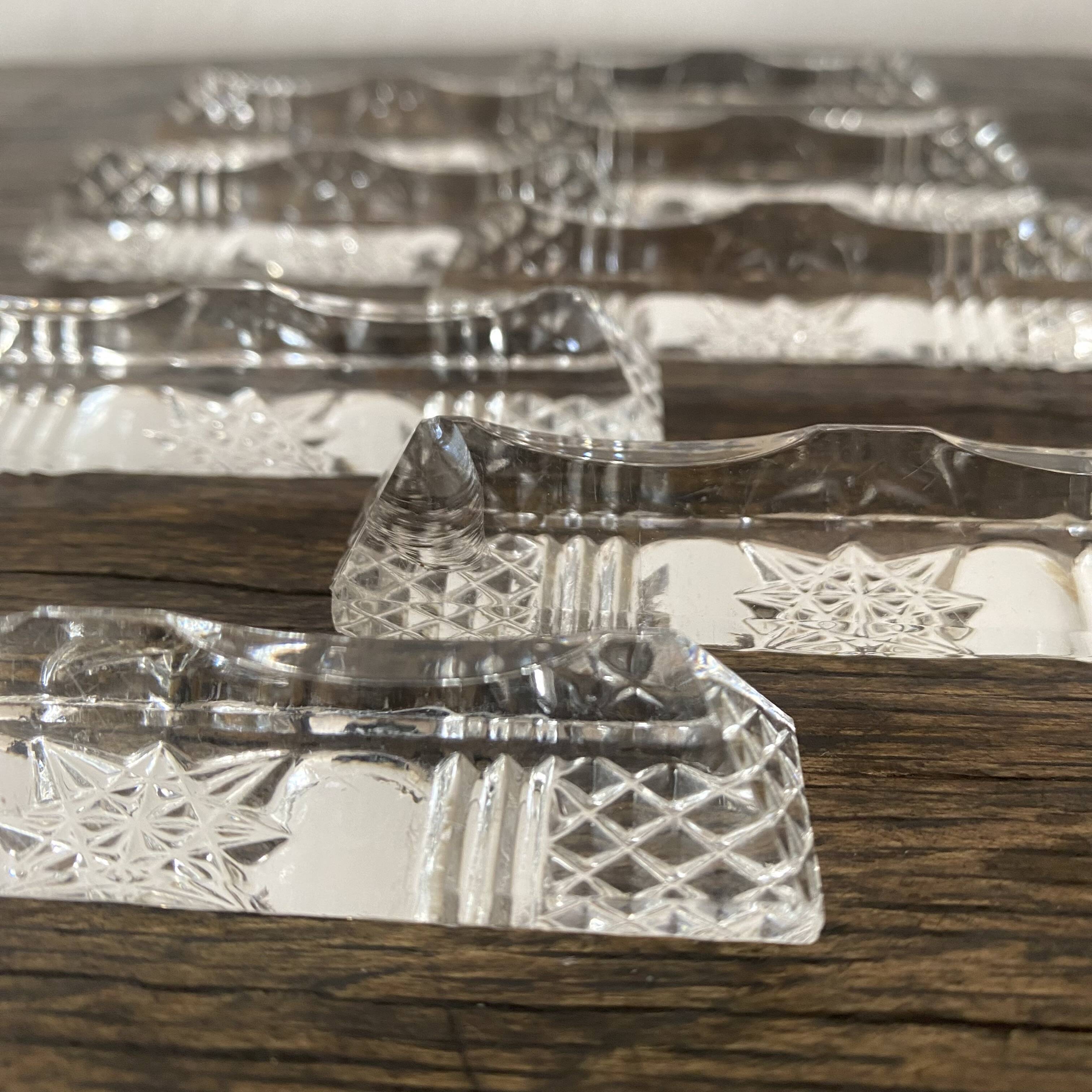 Porte couteaux vintage en verre