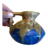 Late 19th century blue ceramic Méténier pitcher