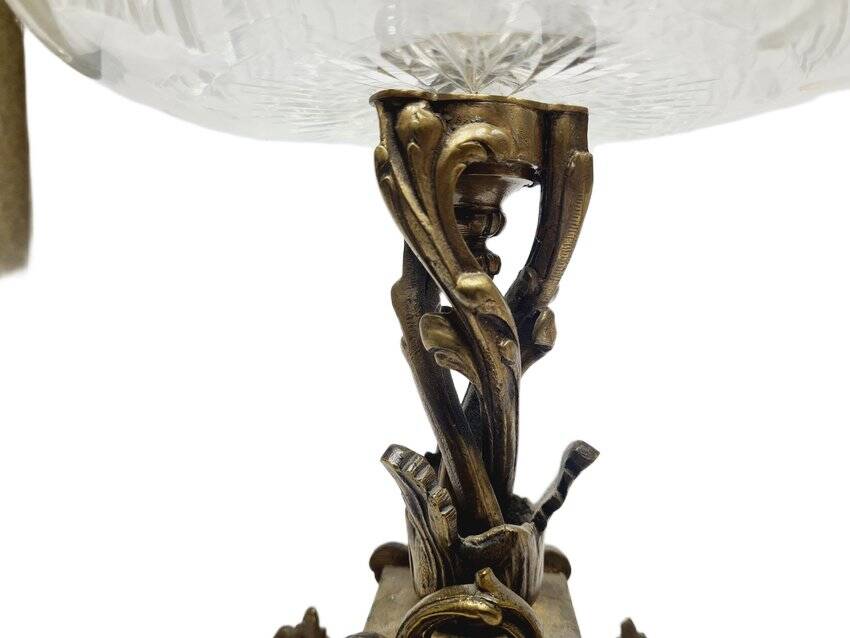 Rococo bronze bowl on stand, France, 1890s