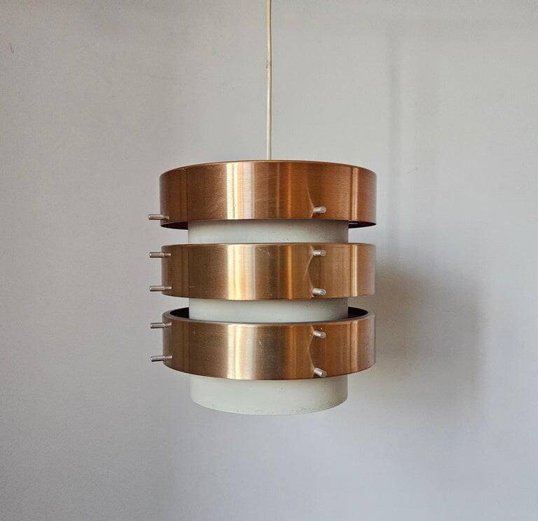 Midcentury Rare Pendant in style of Jo Hammerborg, Denmark, 1970s