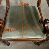 Armchair with Mahogany Crosses, Victorian period, England – 2nd part 19th century