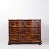 Commode en bois et marbre, XVIIIème s.
