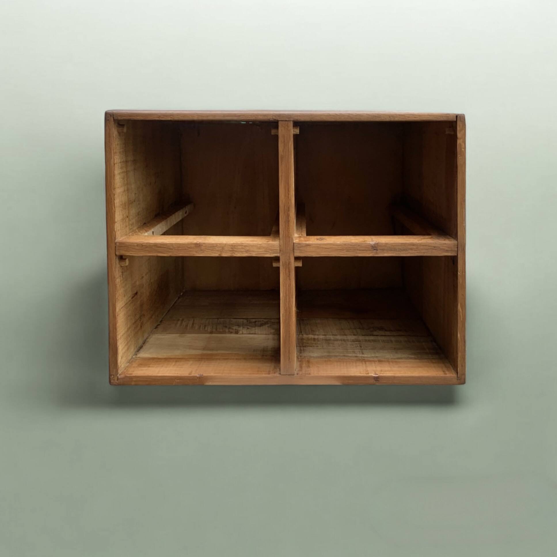 Old wooden desk cabinet - 4 drawers