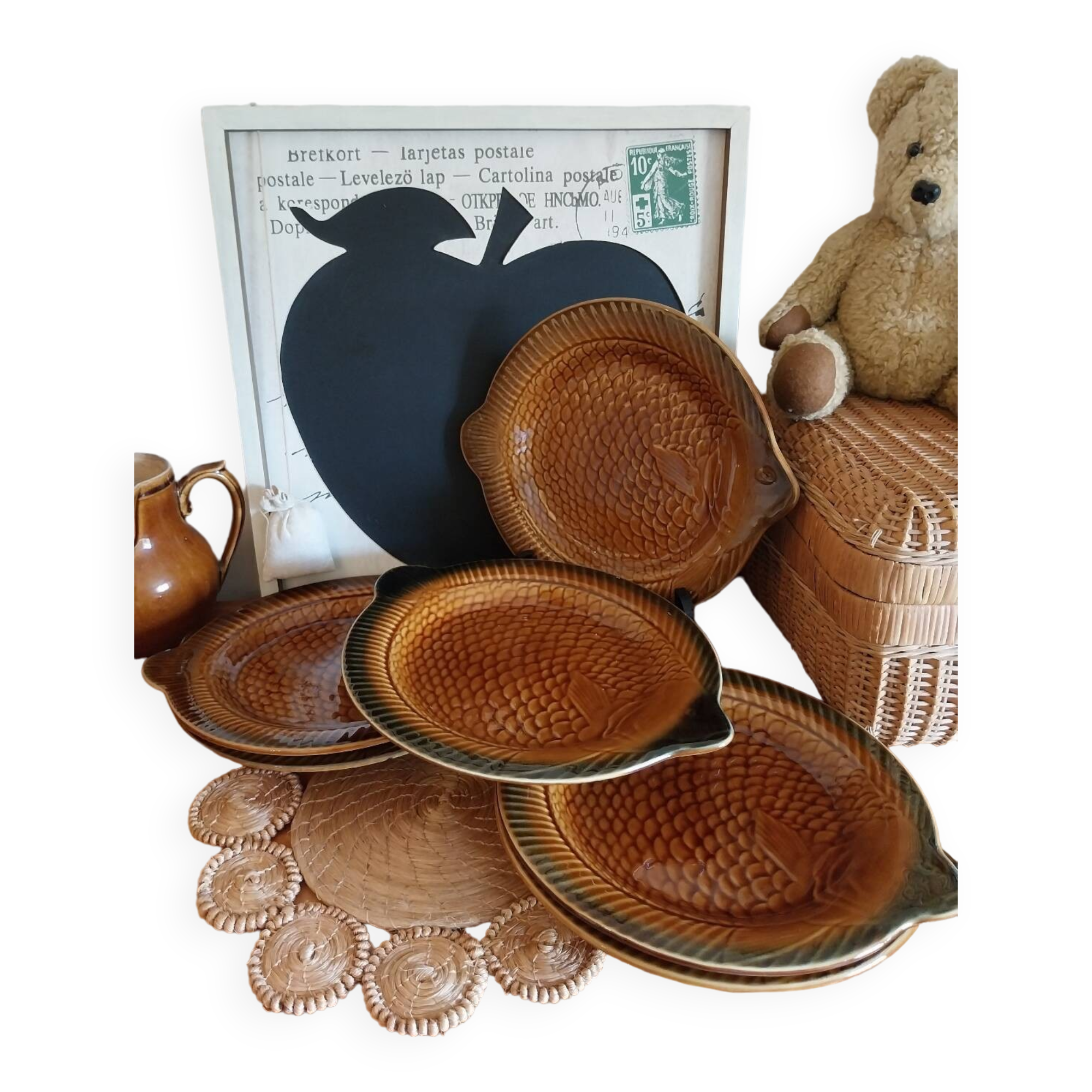 Sarreguemines fish slushie plates