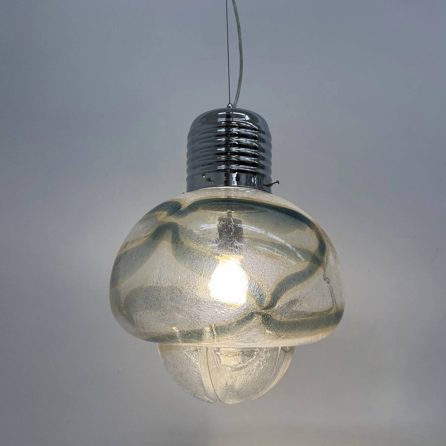 Suspension en verre Mazzega, années 1970, Italie