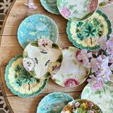 Set of 12 antique slip plates