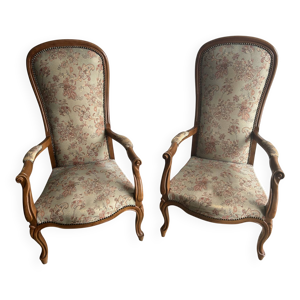 Paire de fauteuils Voltaire