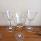 Set of 6 engraved glass stemware glasses