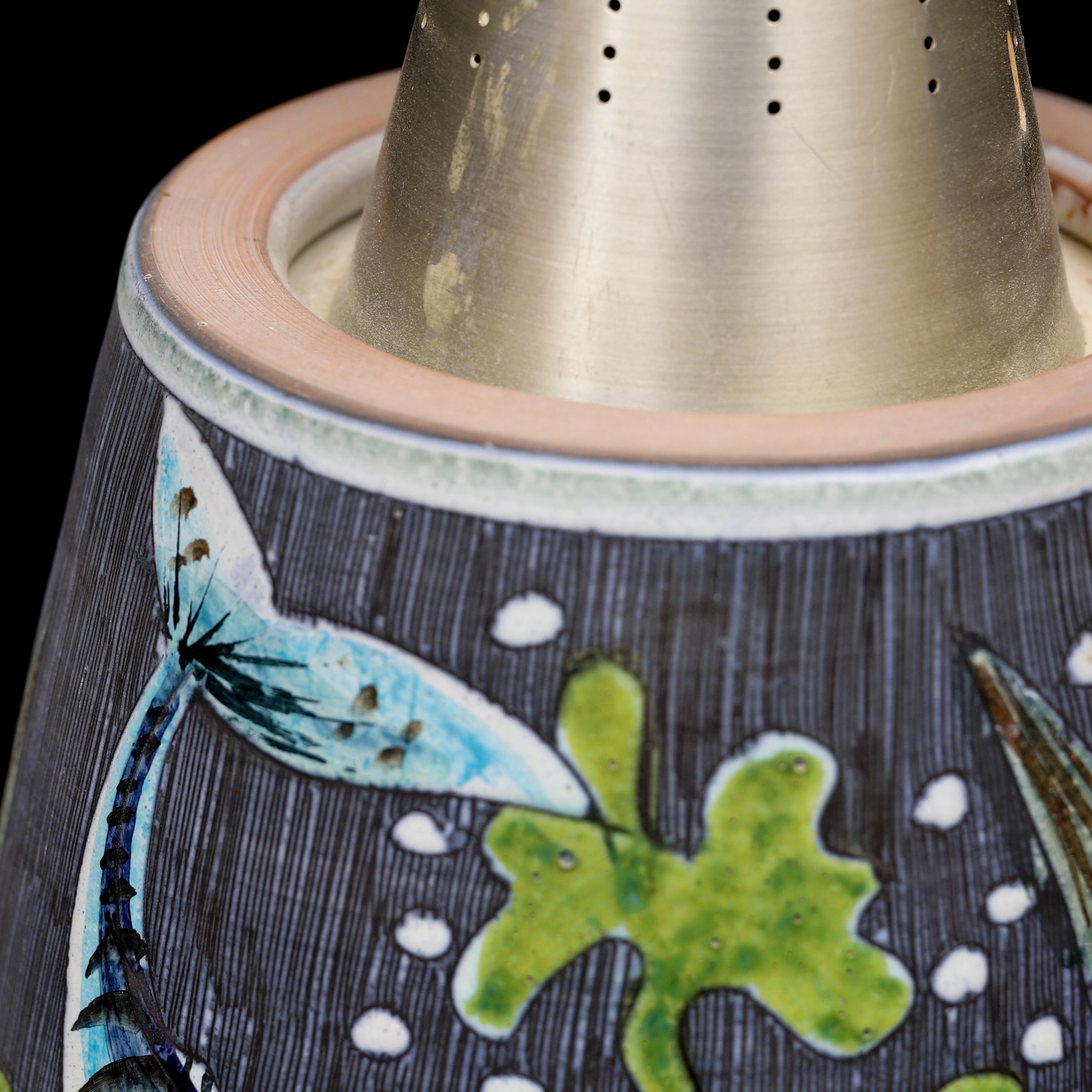 Suspended lamp Tilgmans Ceramics Sweden 1960