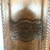 18th century carved oak bridal wardrobe
