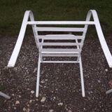 6 iron and plastic garden chairs