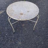 Vintage perforated metal coffee table
