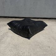 100% authentic Ligne Roset Togo 1-seater + pouf original leather Black & White