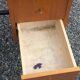 Vintage oak desk with a metallic base from the 1960s.