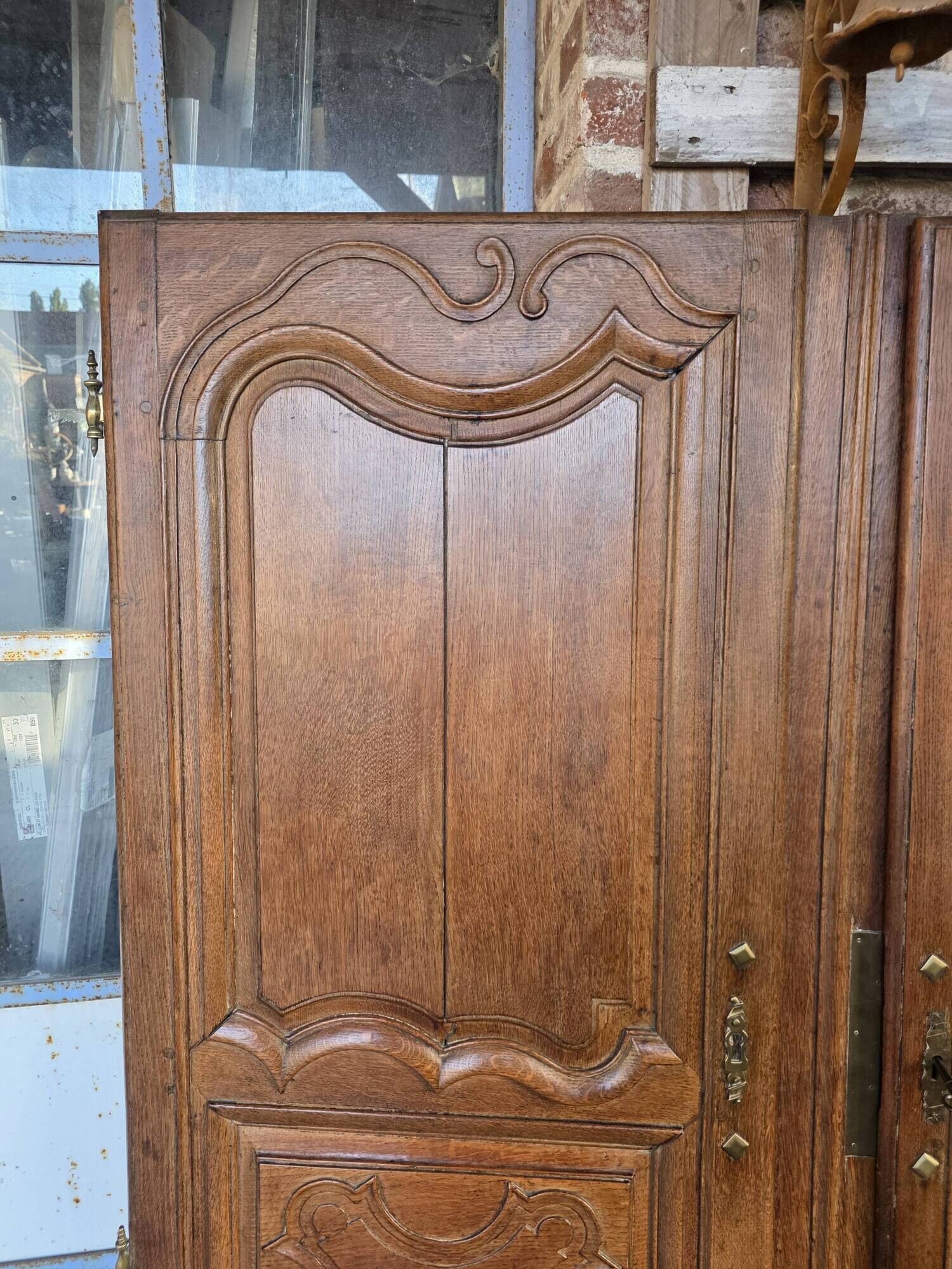 Pair of 19th-century oak cupboard doors