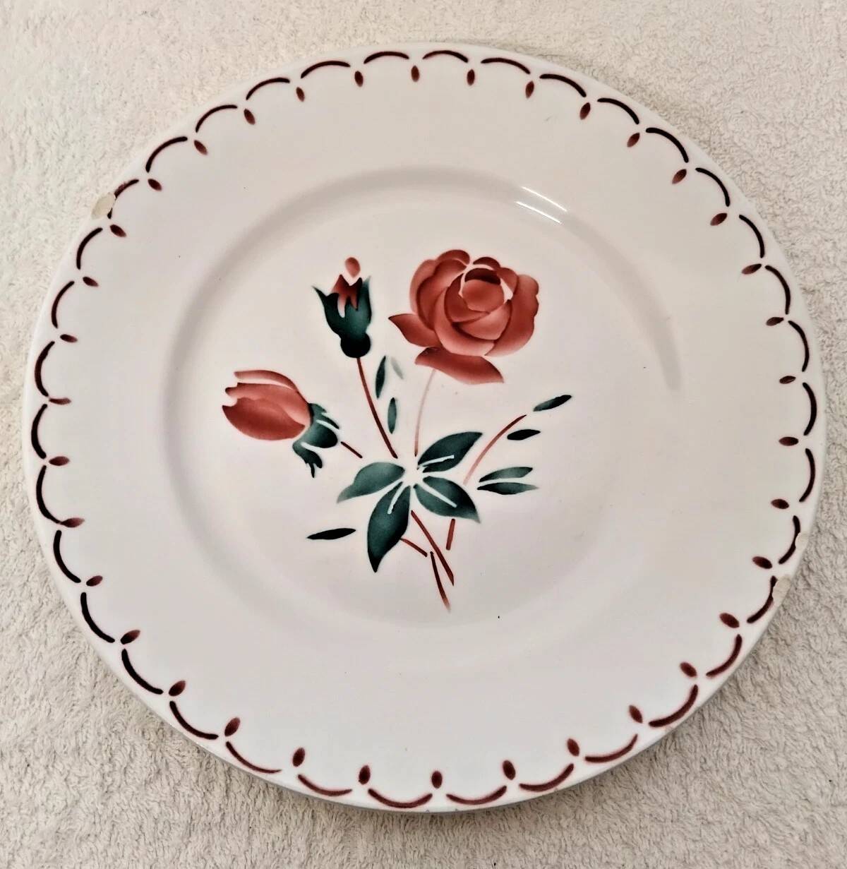 Set of 5 Vintage Badonviller Deep Plates